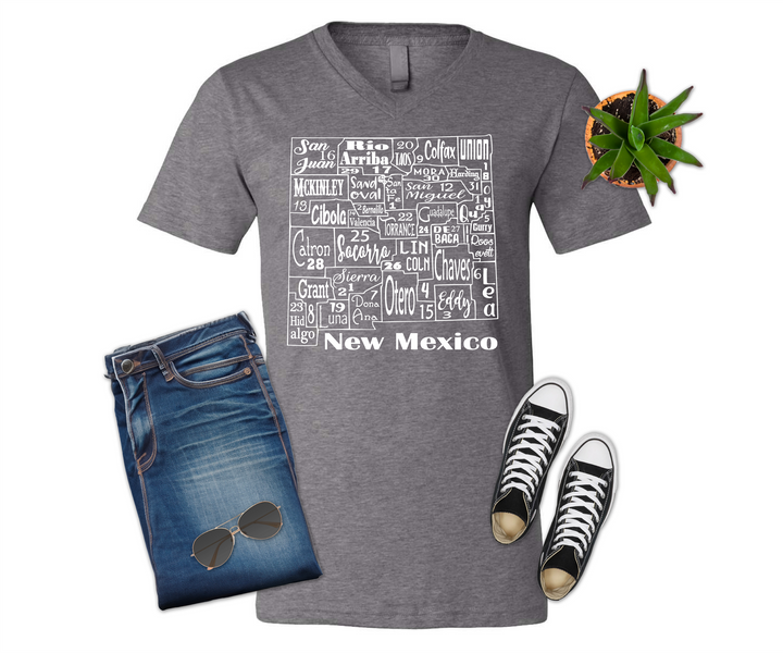 New Mexico License Plate County Map Shirt