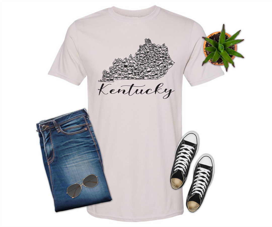 Kentucky County Map Shirt