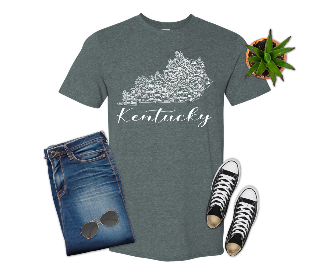Kentucky County Map Shirt