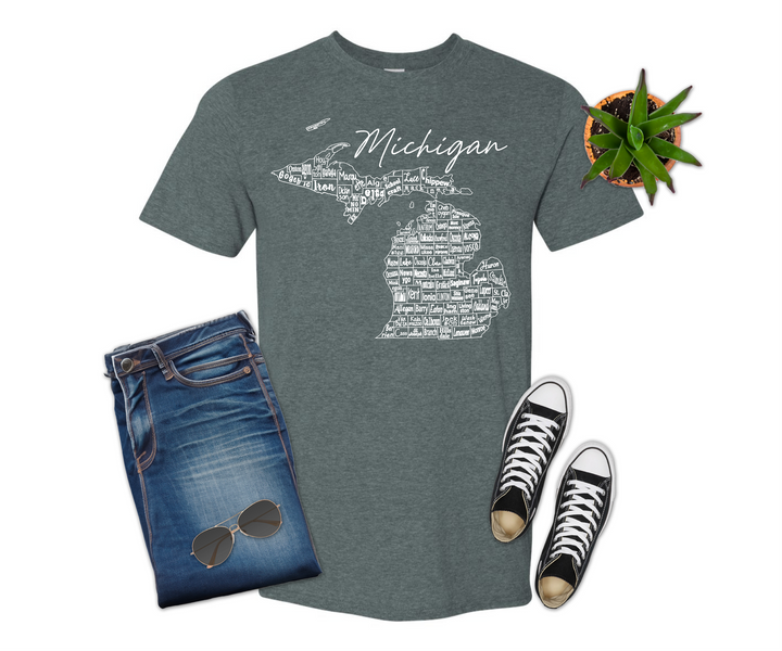 Michigan County Map Shirt