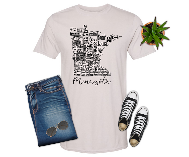 Minnesota County Map Shirt