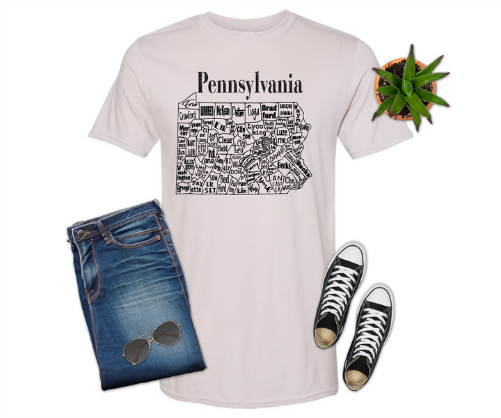 Pennsylvania County Map Shirt