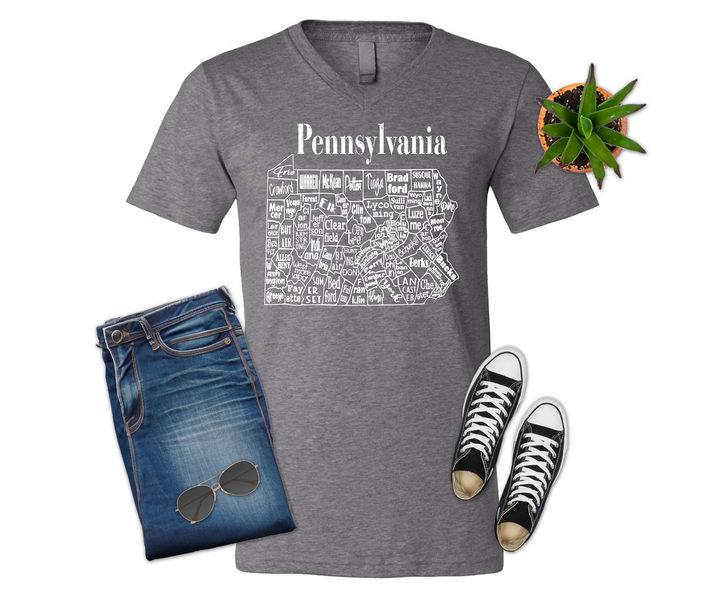 Pennsylvania County Map Shirt