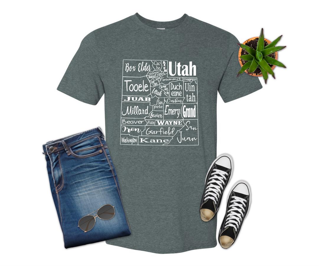 Utah County Map Shirt