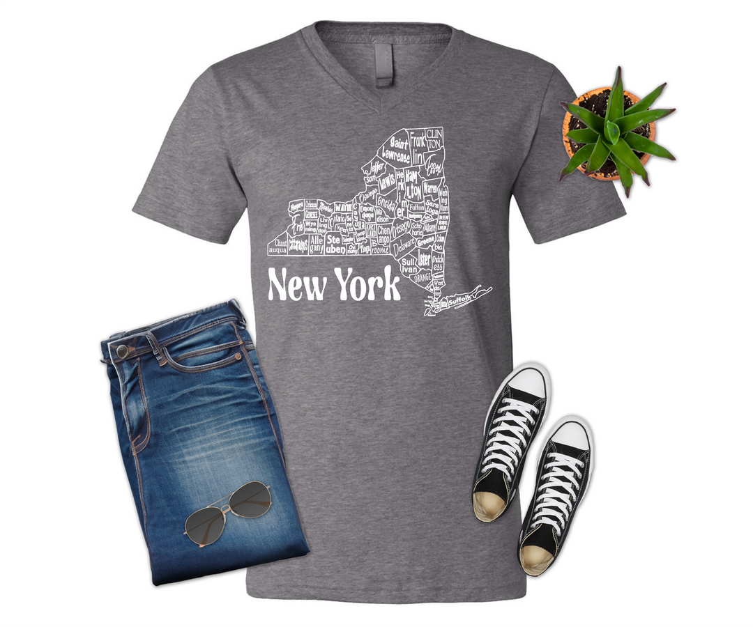 New York County Map Shirt