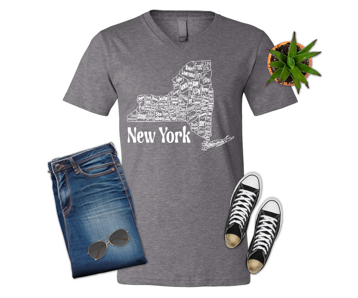 New York County Map Shirt
