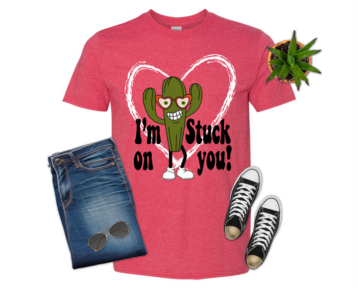 I'm Stuck On You Retro Cactus Valentine's Day Shirt