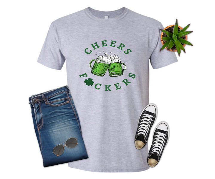 Cheers Fuckers Beer Mug St Patrick's Day Shirt