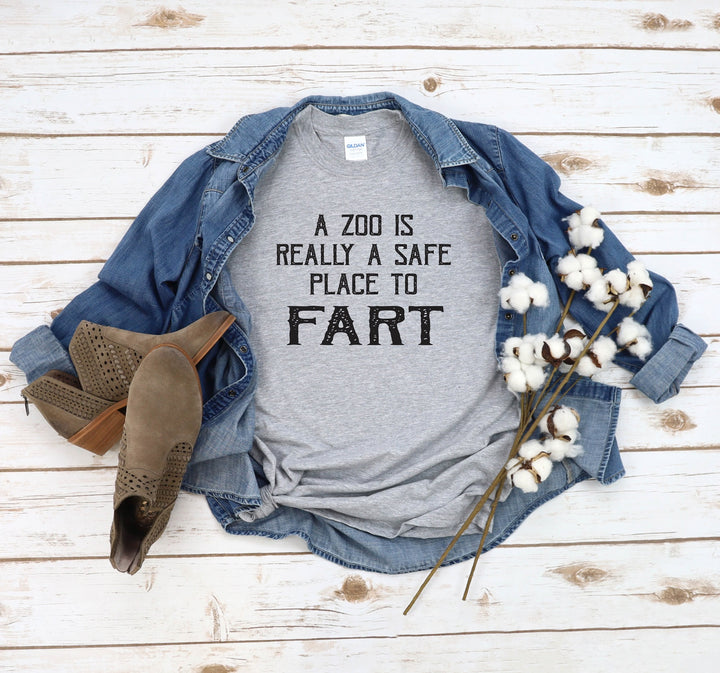 Zoo Safe Place to Fart Shirt