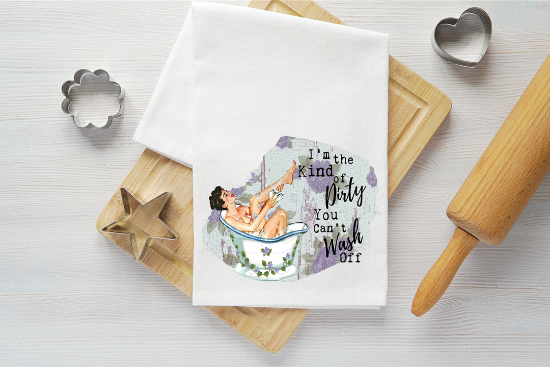 Kind of Dirty Vintage Graphic Tea Towel