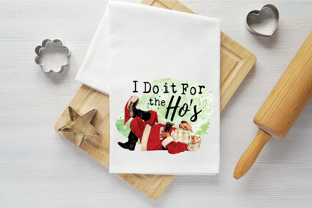 Do It for the Ho's Vintage Graphic Tea Towel
