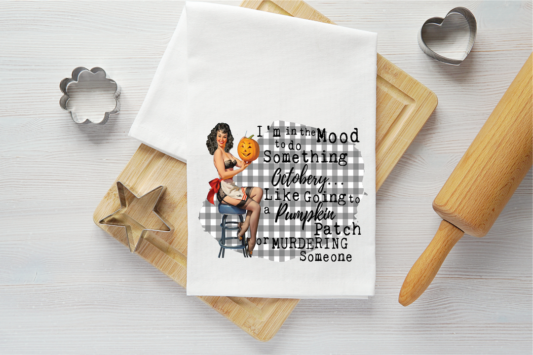 Going to a Pumpkin Patch Vintage Graphic Tea Towel