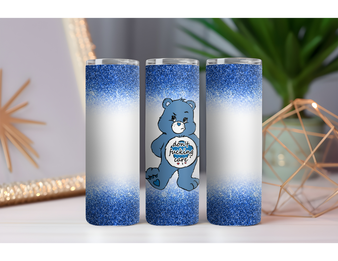 Care Bear Don't Fucking Care 20 oz. Drink Skinny Tumbler