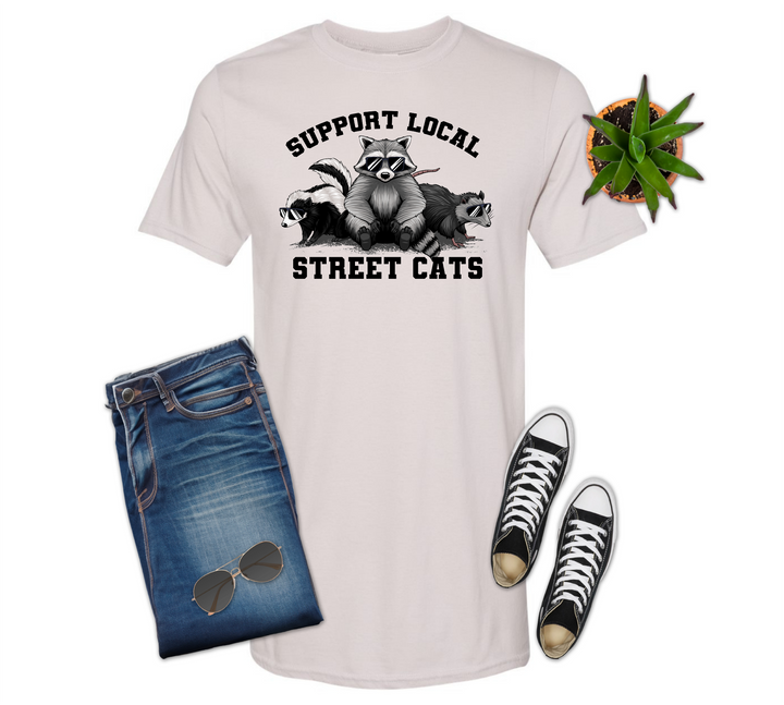 Support Your Local Street Cats Raccoon, Skunk, Possum Shirt
