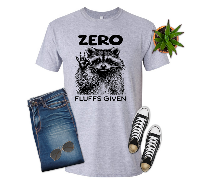 Zero Fluffs Given Raccoon Shirt